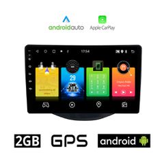 PEUGEOT 108 (μετά το 2014) Android οθόνη αυτοκίνητου 2GB με GPS WI-FI (ηχοσύστημα αφής 9" ιντσών OEM Android Auto Apple Carplay Youtube Playstore MP3 USB Radio Bluetooth Mirrorlink εργοστασιακή, 4x60W