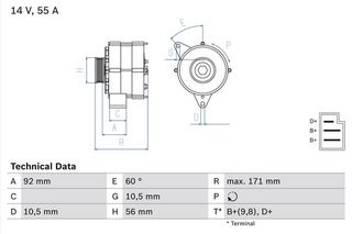 BOSCH BX ΔΥΝΑΜΟ MERCEDES    BOSCH    0 986 033 740