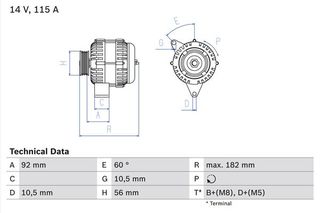 BOSCH BX ΔΥΝΑΜΟ MERCEDES    BOSCH    0 986 041 120