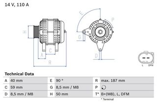 BOSCH BX ΔΥΝΑΜΟ VAG    BOSCH    0 986 046 070