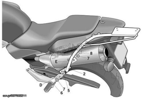 Σχάρα βαλίτσας για HONDA CB 900 HORNET SHAD