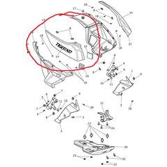 Καπακι ψυγειου Triumph Tiger 800 XR αριστερο μαυρο