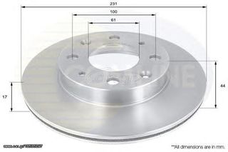  Δισκόπλακα εμπρός HONDA CIVIC  1988-1991 Αεριζόμενη