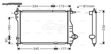 ΨΥΓΕΙΟ ΝΕΡΟΥ CHEVROLET ΜΑΤΙΖ 2005-2013 SPARK 2005-2010 (460X318X16) DW2075 96477777 96591475 DW2075 8MK376748721 DRM08005 0131.3024 PL842761 CR944000S 61630 53068 701598