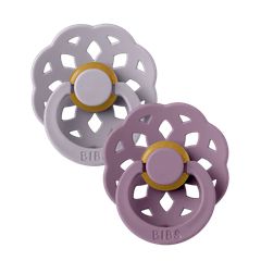 BIBS Πιπίλες Boheme Round Καουτσούκ 2τμχ Fossil Grey/ Mauve No1