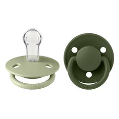 BIBS Πιπίλες De Lux 2τμχ Σιλικόνης Onesize Sage / Hunter Green