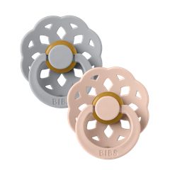 BIBS Πιπίλες Boheme Round Καουτσούκ 2τμχ Cloud / Blush No2