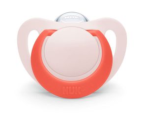 Nuk Star Πιπίλα Σιλικόνης 6-18m Ροζ