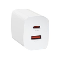 Φορτιστής GaN Charger - Adapter 1C1A με 1 Θύρα USB-A και 1 Θύρα USB-C 65W Power Delivery / Fast Quick for Apple iPhone 15 15 Pro Pro Max Λευκός ( Κωδ.60282 )