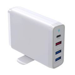 Φορτιστής GaN Charger - Adapter 75W1C3A 4-Port Travel Charger με 3 Θύρες USB-A και 1 Θύρα USB-C 75W Power Delivery for Apple iWatch iPhone AirPods MacBook Λευκός ( Κωδ.60284 )
