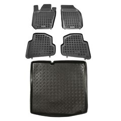 Πατάκια δαπέδου με πορτ μπαγκάζ σετ για Skoda Fabia (III) STW 5τμχ
