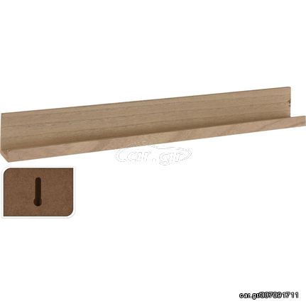 Ράφι Επιτοίχιο Φυσικό MDF 58x6x6.8cm