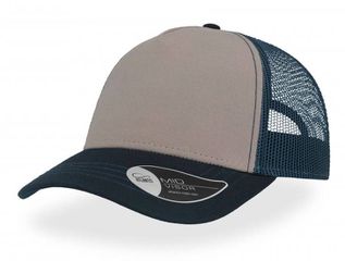 Atlantis 899 Rapper Canvas καπέλο Πεντάφυλλο τζόκεϊ με δίχτυ 100% Βαμβακερός Καμβάς 260g GREY / NAVY