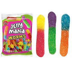 Ζελίνια jake sour worms Σακ=100g Jake SA