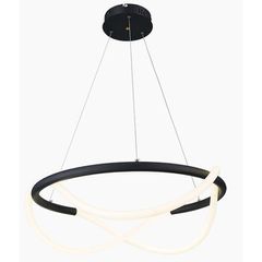 Κρεμαστό φωτιστικό LED "PARIS" LEGGENDA με φυσικό φως 3700Κ 49W σε μαύρο χρώμα και διάμετρο Φ60