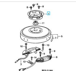 Καπάκι ροχαλίας μίζας Honda BF100A (28571881000) PULLEY, STARTER.