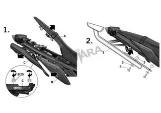 Σχάρα βαλίτσας για YAMAHA MT-09 STREET RALLY SHAD