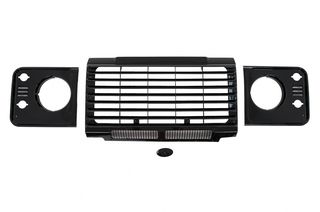 Central Grille & Headlights Covers Assembly suitable for Land Rover Defender L316 (1990-2016) Piano Black