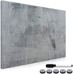 Navaris Magnetic Memo Board Whiteboard - Μαγνητικός Πίνακας Ανακοινώσεων - 90 x 60 cm - Concrete (49997.04) 49997.04