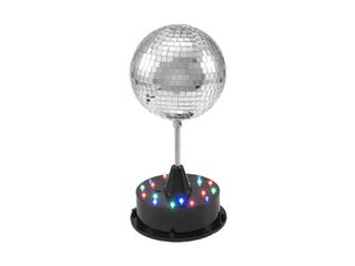 EUROLITE Rotating Mirror Ball 13cm with LED Lighting Base - Eurolite