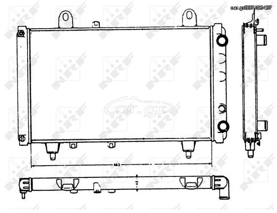 ΨΥΓΕΙΟ ΝΕΡΟΥ FIAT DUCATO 1982-1994 CITROEN C25 1981-1994 PEUGEOT J5 1981-1994 (662X416X34)  PE2081 0204.3029 63561 58749 ZF05969174 ZF07555802