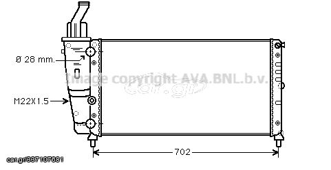 ΨΥΓΕΙΟ ΝΕΡΟΥ LANCIA Y 840 1200CC 18V 1997-2003 (630X322X23) FT2200 DRM09097 0104.3007 CR517000S 61892 53226 734221