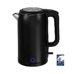 Bραστήρας χωρητικότητας 1.8 λίτρων 1500W με καπάκι ασφαλείας και αυτόματη απενεργοποίηση σε μαύρο χρώμα