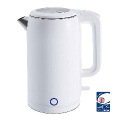 Bραστήρας χωρητικότητας 1.8 λίτρων 1500W με καπάκι ασφαλείας και αυτόματη απενεργοποίηση σε λευκό χρώμα