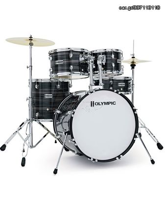 PREMIER Olympic 20" Fusion Premium Black Oyster Ακουστικό Drum Set με Πιατίνια