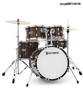 PREMIER Olympic 20" Fusion Premium Walnut Ακουστικό Drum Set με Πιατίνια