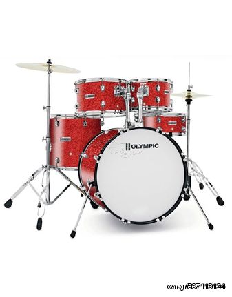 PREMIER Olympic 22" Rock Premium Red Sparkle Ακουστικό Drum Set με Πιατίνια