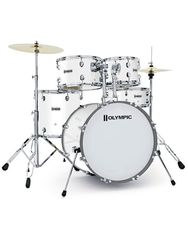 PREMIER Olympic 20" Fusion Premium White Ακουστικό Drum Set με Πιατίνια