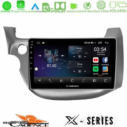 Cadence U-X-HD098T X Series Honda Jazz 2009-2013 8core Android12 4+64GB Navigation Multimedia Tablet 10"