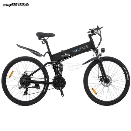 VeloGreen '23 Σπαστό Ηλεκτρικό Ποδήλατο  Voltage 26” Folding 10Ah/60Nm Full Susp 2023