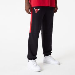 New Era Men's NBA Colour Block Chicago Bulls Jogger Μαύρο - Κόκκινο 60416358 (New Era)