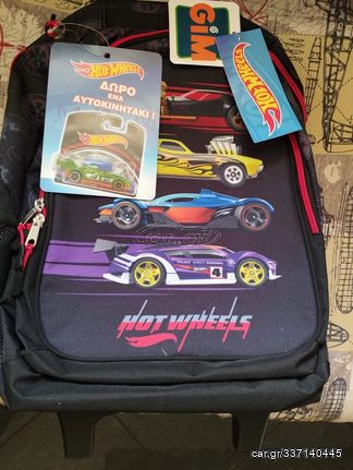 ΟΛΟΚΑΙΝΟΥΡΓΙΑ GIM ΤΣΑΝΤΑ ΤΡΟΛΛΕΥ HOT WHEELS + ΔΩΡΑ HW ΑΥΤΟΚΙΝΗΤΑΚΙ + ΚΑΣΣΕΤΙΝΑ + ΜΠΛΟΚ ΖΩΓΡΑΦIΚΗΣ + ΤΕΤΡΑΔΙΟ!!!