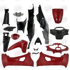 ΚΟΥΣΤΟΥΜΙΑ MODENAS KRISS 125 ΚΑΡΜΠΥΡΑΤΕΡ ΚΟΚΚΙΝΑ-ΜΑΥΡΑ (17 ΤΕΜ) "MTM" - (ΜΑΛ)