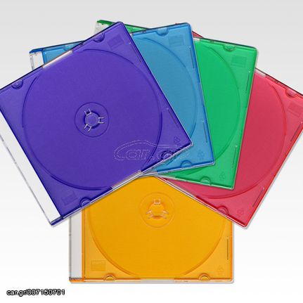 Πλαστική Θήκη CD Slim 5.2mm Χρωματιστή Μονή