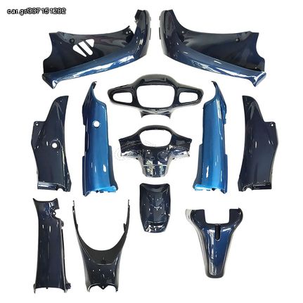 Κουστούμι σετ πλαστικών Modenas Kriss II 115 HLD μπλε - σιέλ
