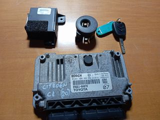 Σέτ εγκεφάλου (ECU KIT) με κωδικό 0 261 S04 464/ 89661-0H070 απο Toyota Aygo/Citroen C1/Peugeot 107 2005-2011 (1KR )