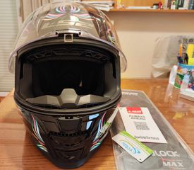 Κράνος LS2 VECTOR II FF811 TROPICAL BLACK WHITE ECE22.06-thumb-1