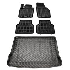 Πατάκια δαπέδου με πορτ μπαγκάζ σετ για Audi Q3 8U (ρεζέρβα ανάγκης) 5τμχ