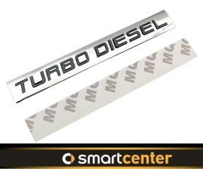 Μεταλλικό αυτοκόλλητο σήμα TURBO DIESEL