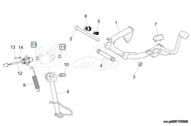 O-ring Πλαινού Στάντ Piaggio Medley 150 Euro 5 2021 (EMEA) 2020-2021 RP8MD0200 1C001589