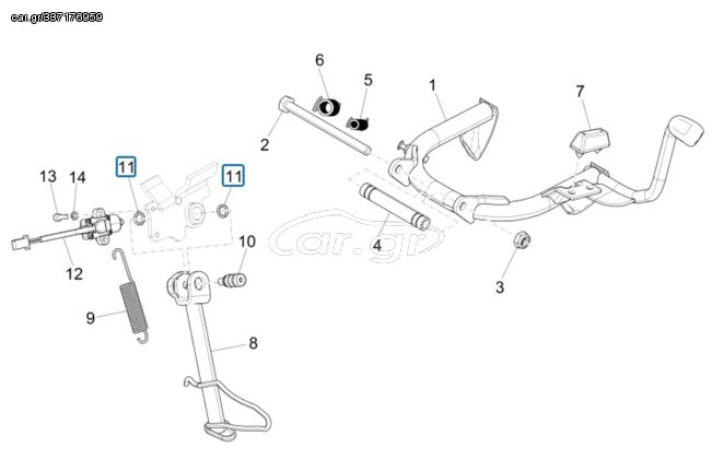 O-ring Πλαινού Στάντ Piaggio Liberty 50 iGet 4T 3V E4 2020 RP8CA1100 1C001589