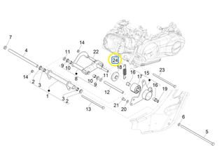 Ελατήριο Βάσης Κινητήρα Vespa GTS 300 ABS E5 2022-2023 ZAPMD3103/3104 599059