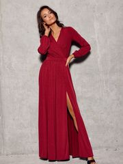 Μακρύ Φόρεμα 186671 Roco Fashion Κοκκινο SUK0420 Bordo