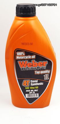 ΛΑΔΙ 4T 10W-40 ΗΜΙΣΥΝΘΕΤΙΚΟ 1L WEBER 