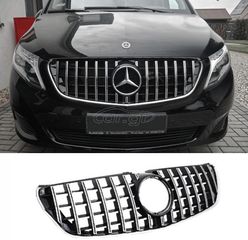 Μάσκα Mercedes-Benz Vito W447 15-22 GT Amg Panamericana Look Μαύρο/Χρώμιο