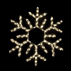 Επίστυλο σχέδιο SNOWFLAKE με 144 LED 6m φωτοσωλήνα με θερμό χρώμα φωτός & λειτουργία FLASH IP44 56cm